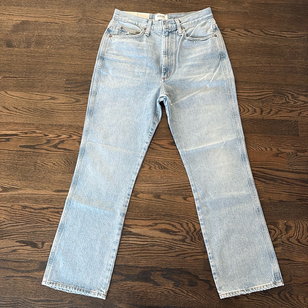 Agolde Light Wash Straight Leg Jeans